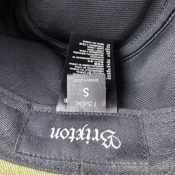 Brixton Wesley Packable Fedora Cotton Olive Green Leather Band Unisex Size Small - Picture 4 of 4